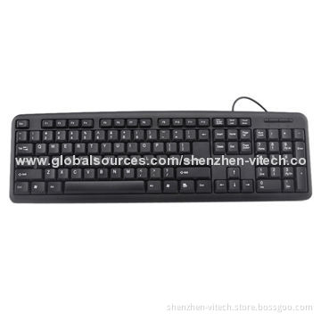 Standard Wired Keyboard, USB Port, More than 5 Millions Times Switch Lifespan
